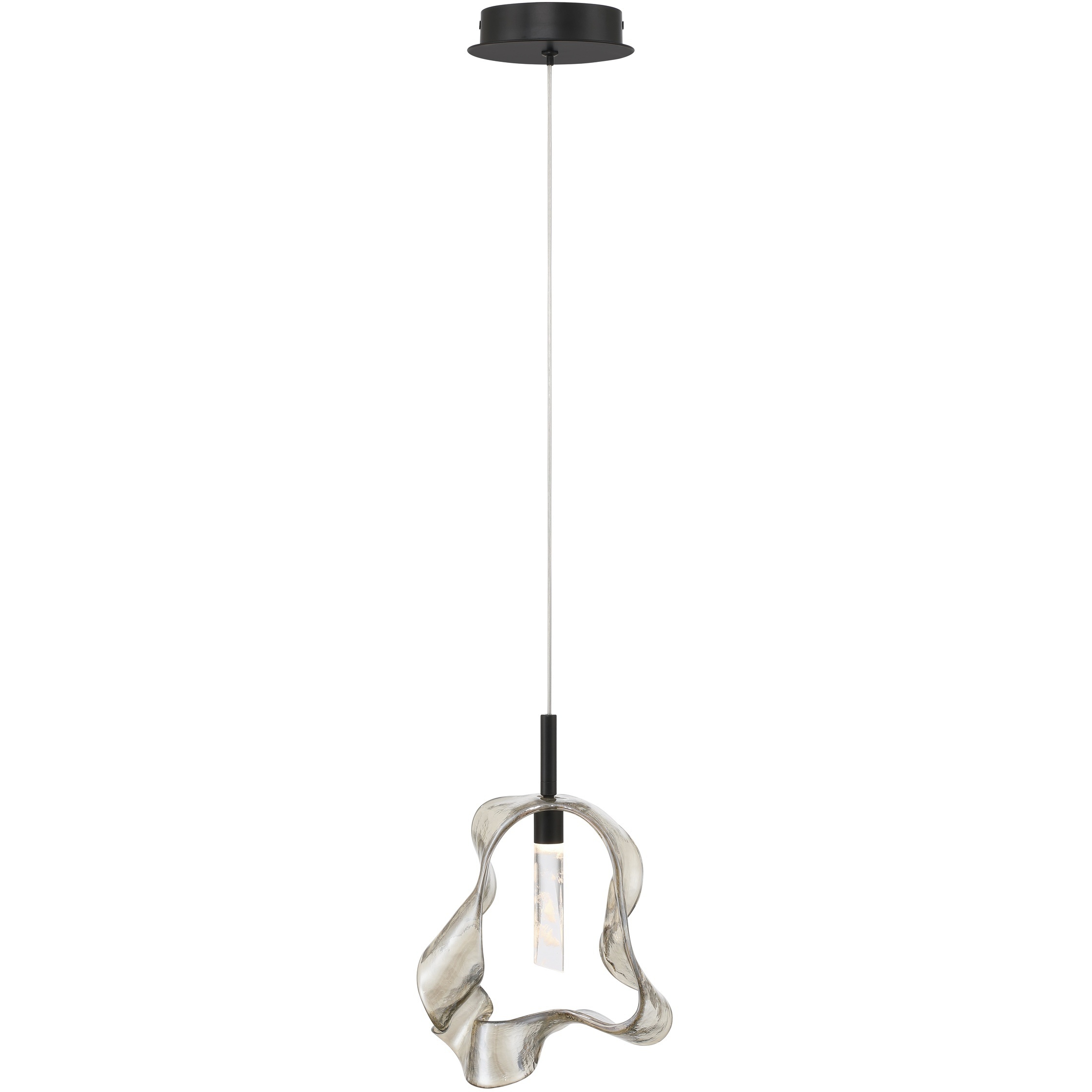 Norah 1 Light 5.5 inch Matte Black Standard Pendant Ceiling Light in Amber