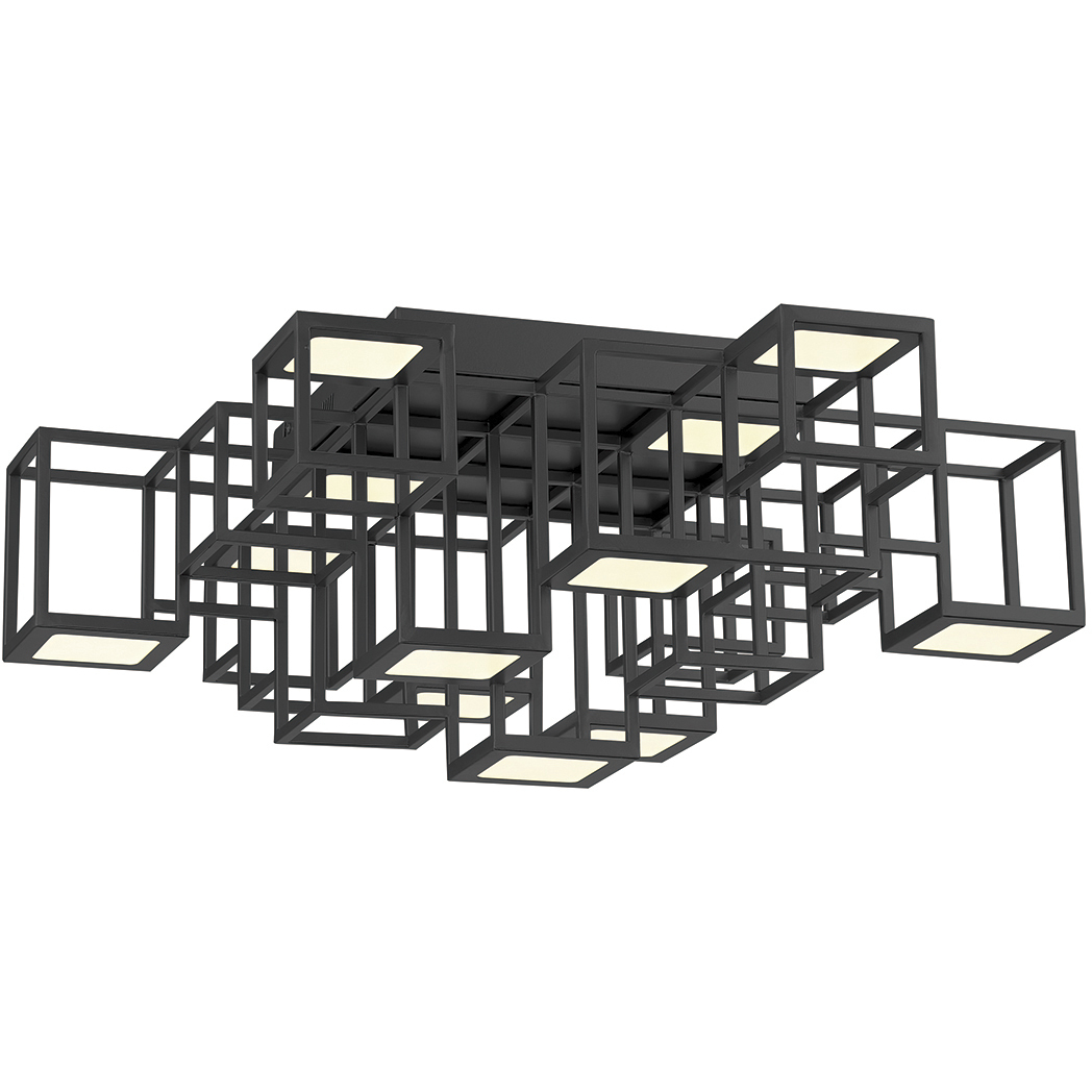 Ferro LED 24.75 inch Black Flush Mount Ceiling Light