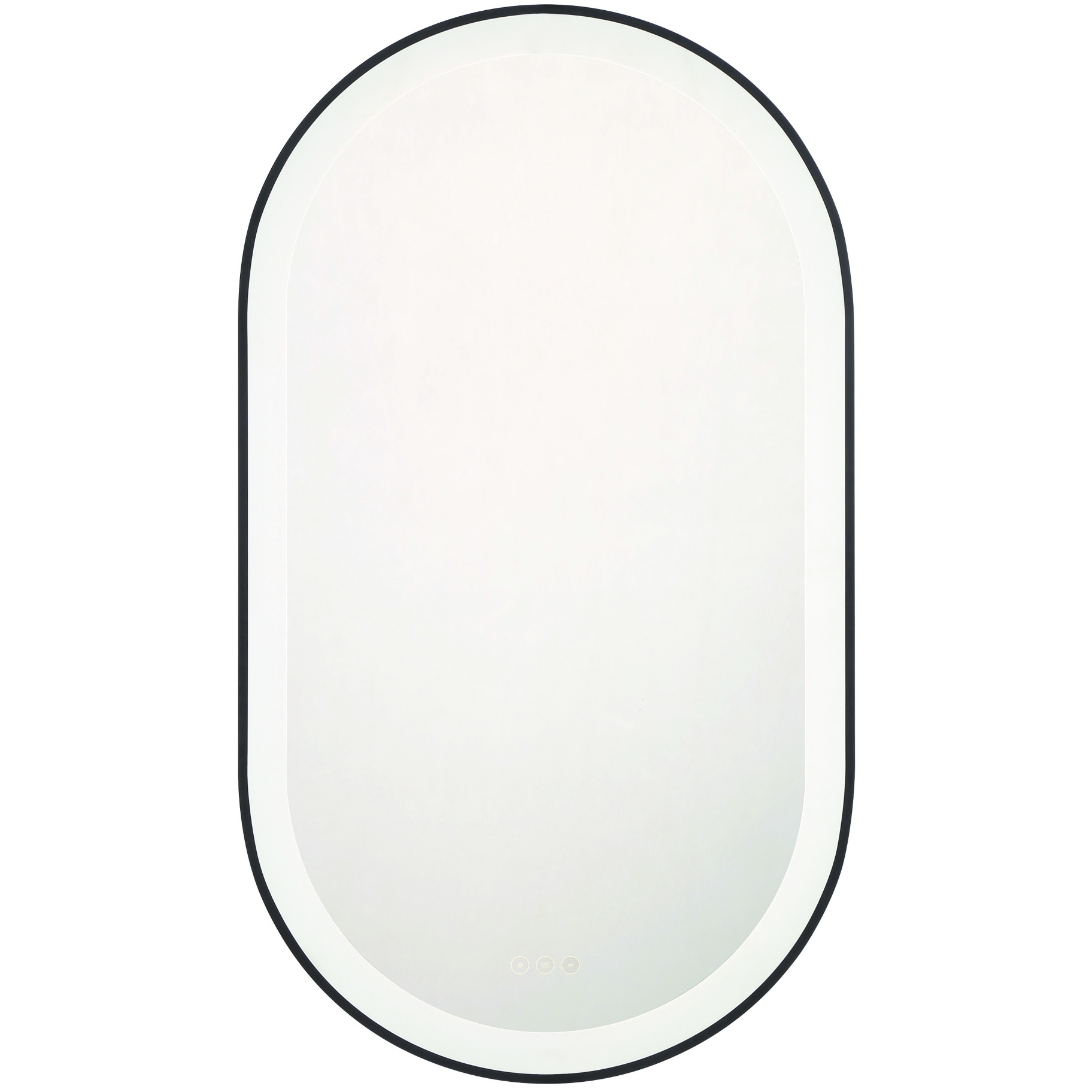 Sara 42 X 24 inch Matte Black LED Mirror