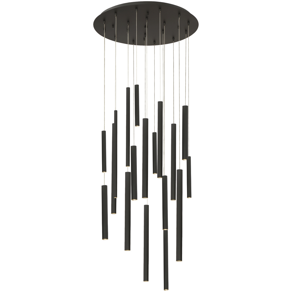 Santana LED 24 inch Black Chandelier Ceiling Light
