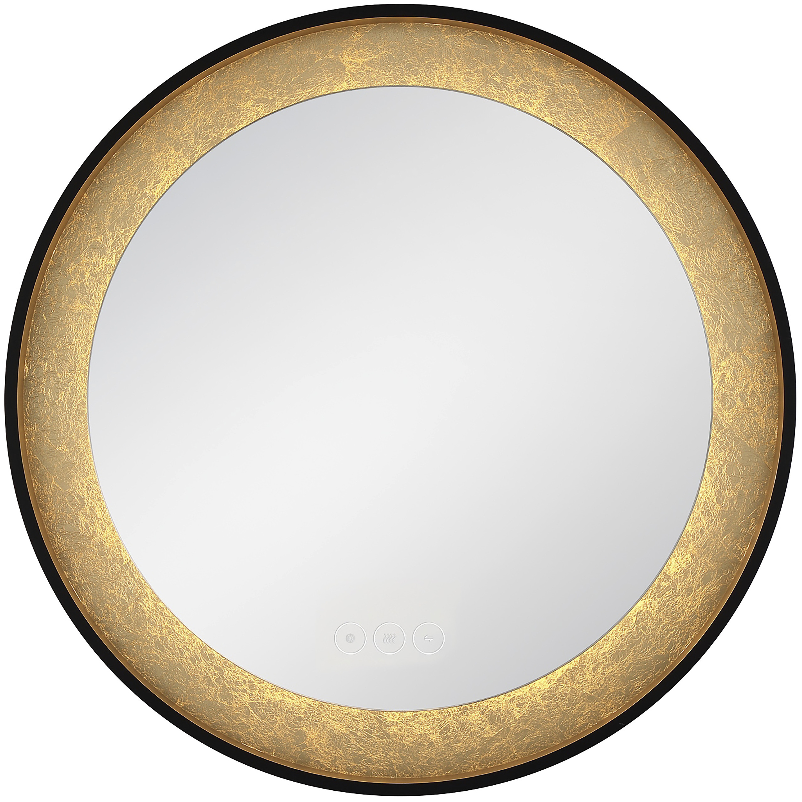 Anya 30 X 30 inch Anodized Black LED Mirror