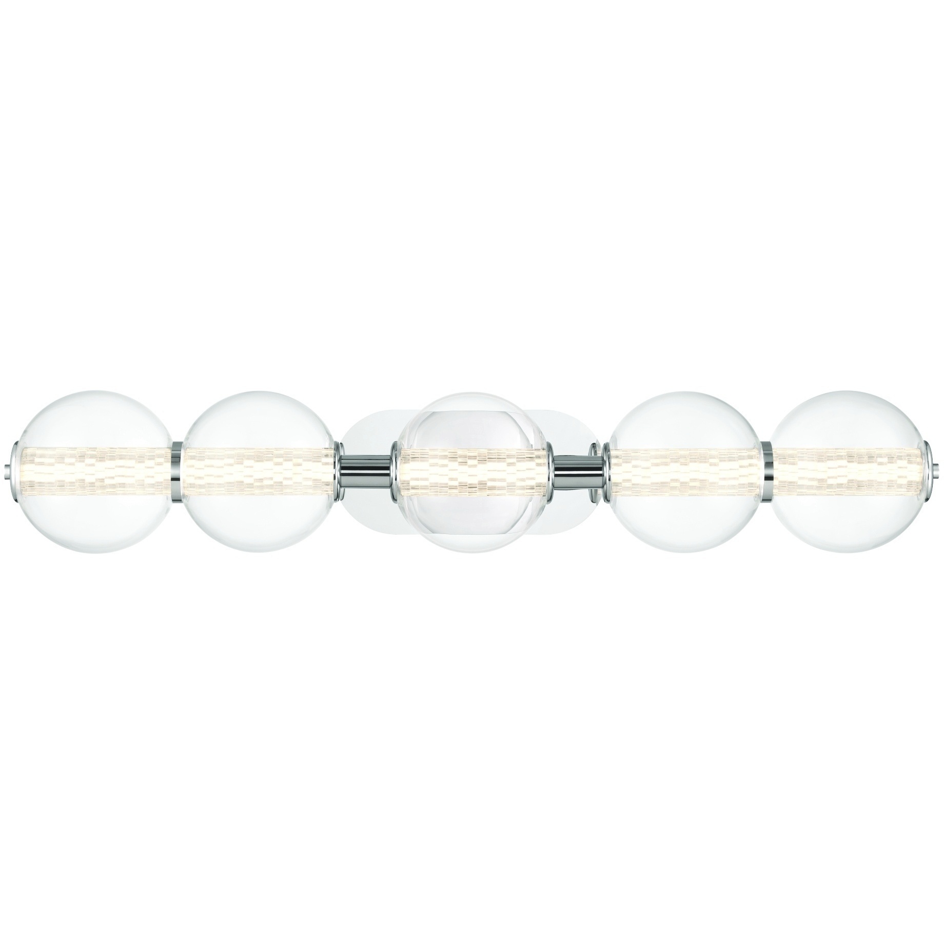 Atomo 5 Light 38 inch Chrome Vanity Light Wall Light
