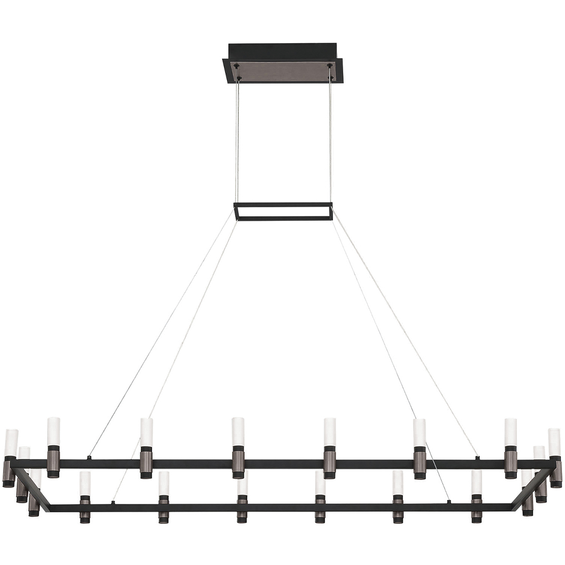 Altamont LED 27 inch Satin Nickel/ Black Chandelier Ceiling Light