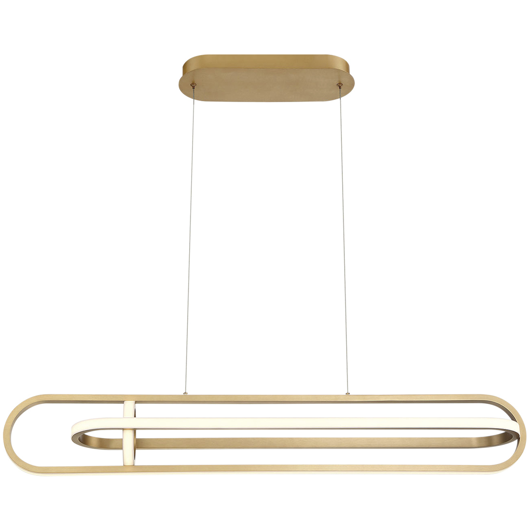Demark Linear Chandelier Ceiling Light in Gold