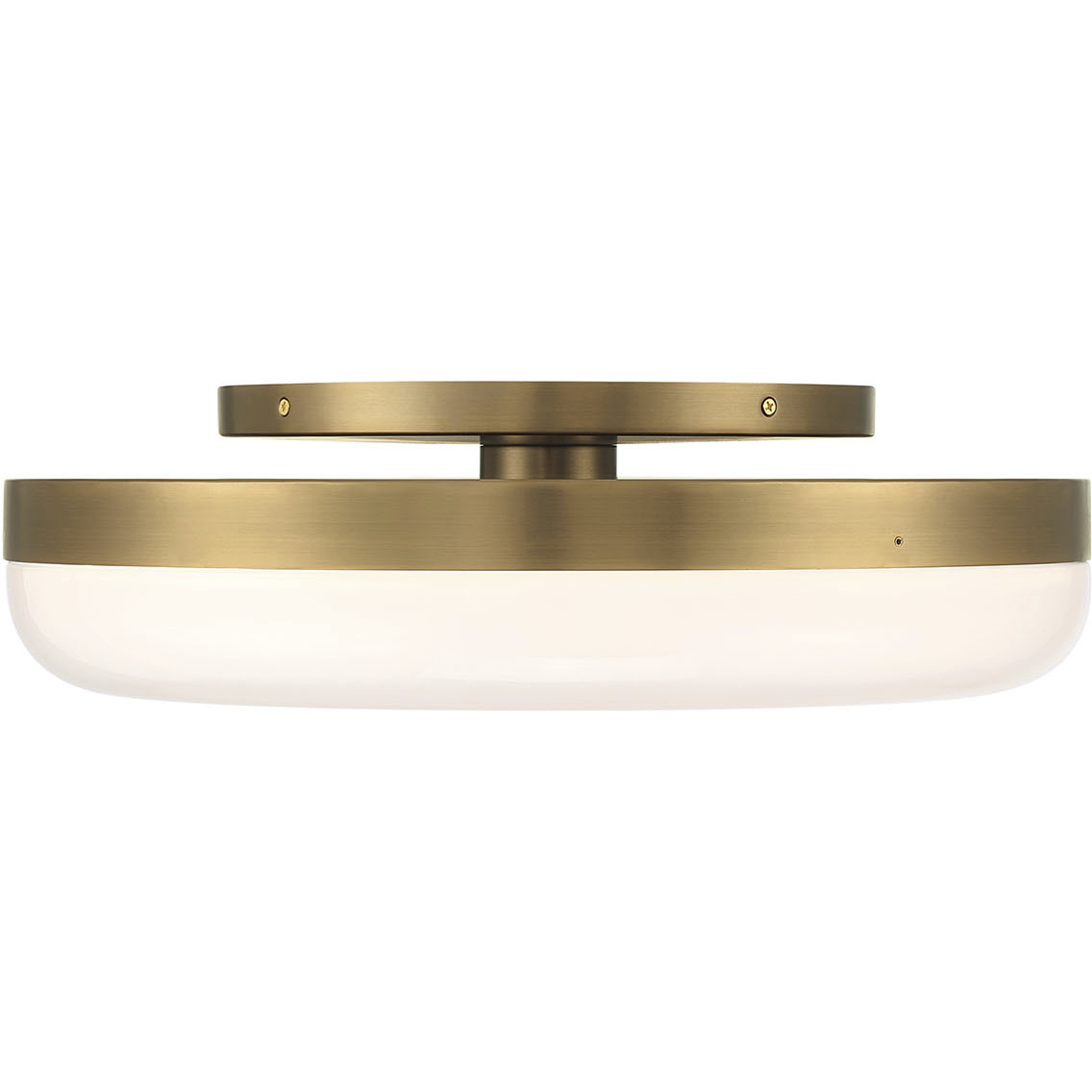 Harwel LED 18 inch Antique Brass Flush Mount Ceiling Light