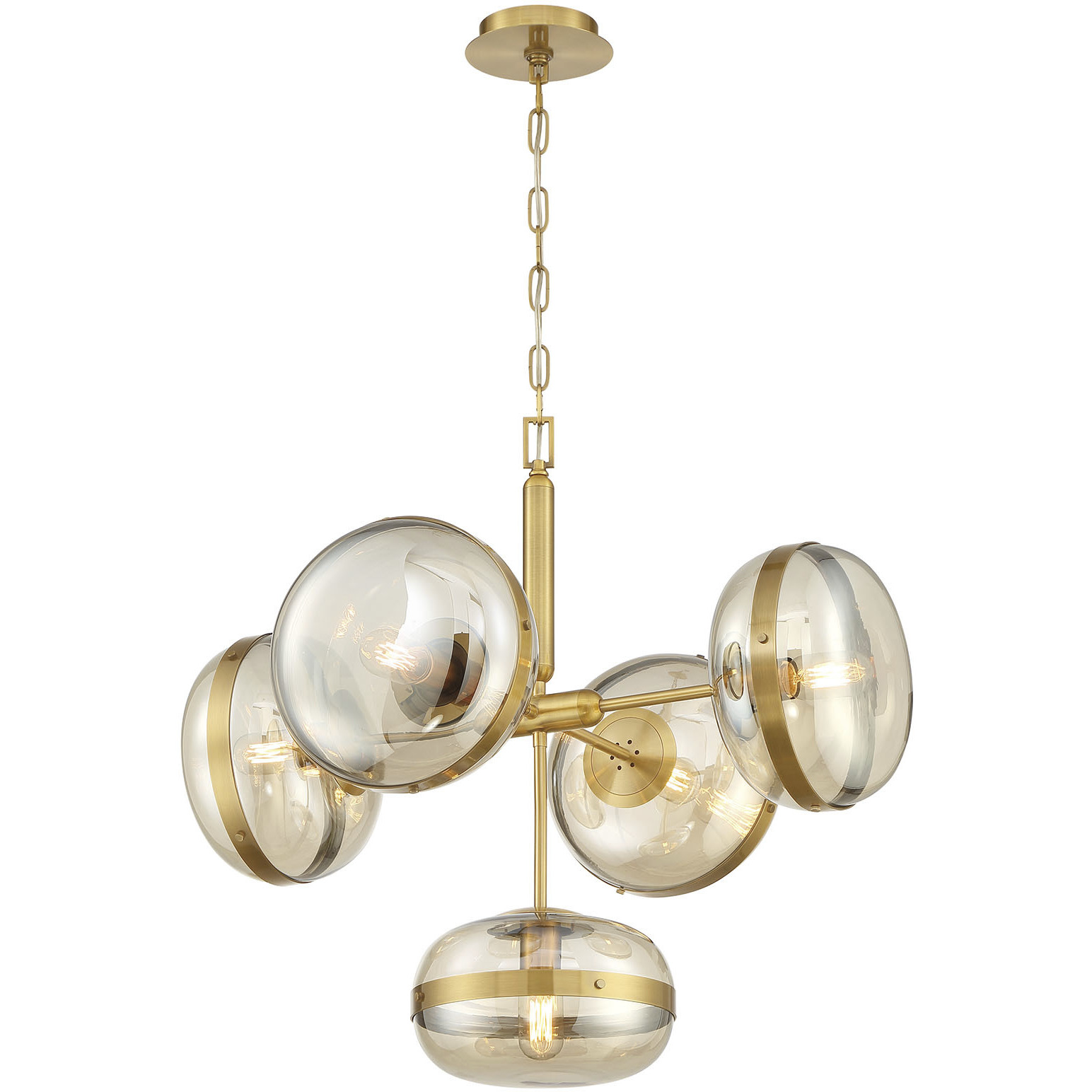 EuroFase 38129-018 Nottingham 5 Light 28 inch Ancient Brass Chandelier  Ceiling Light