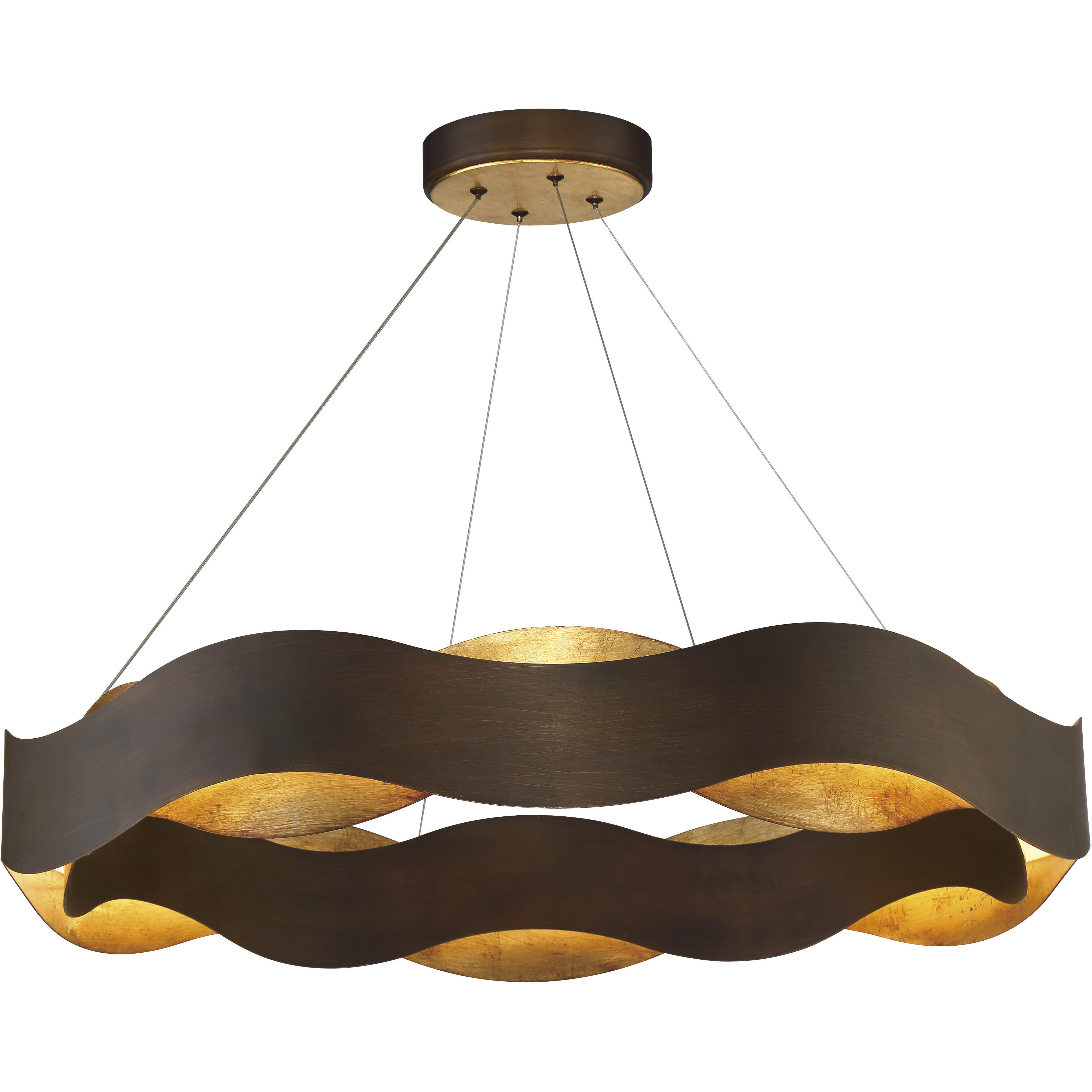 EuroFase 31384018 Vaughan LED 34 inch Bronze Chandelier Ceiling Light