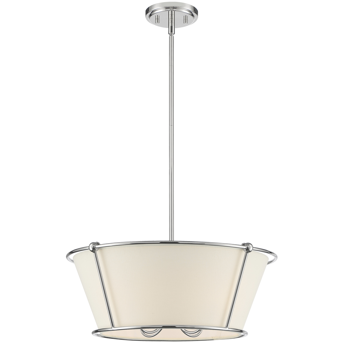 Pulito 21 inch Polished Nickel Convertible Pendant Ceiling Light