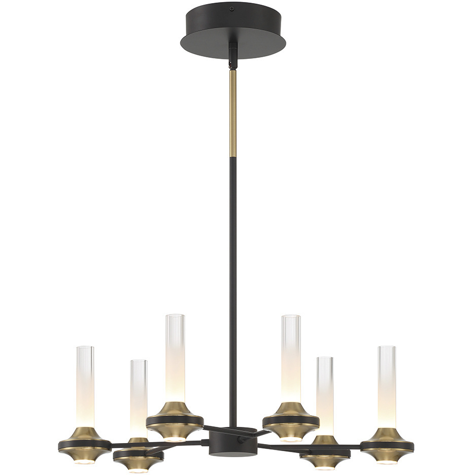 Torcia LED 24.25 inch Black Chandelier Ceiling Light