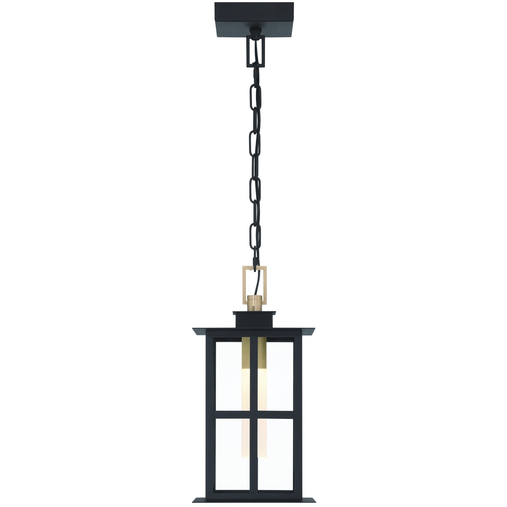 Greyson 1 Light 7.5 inch Brass and Black Outdoor Pendant