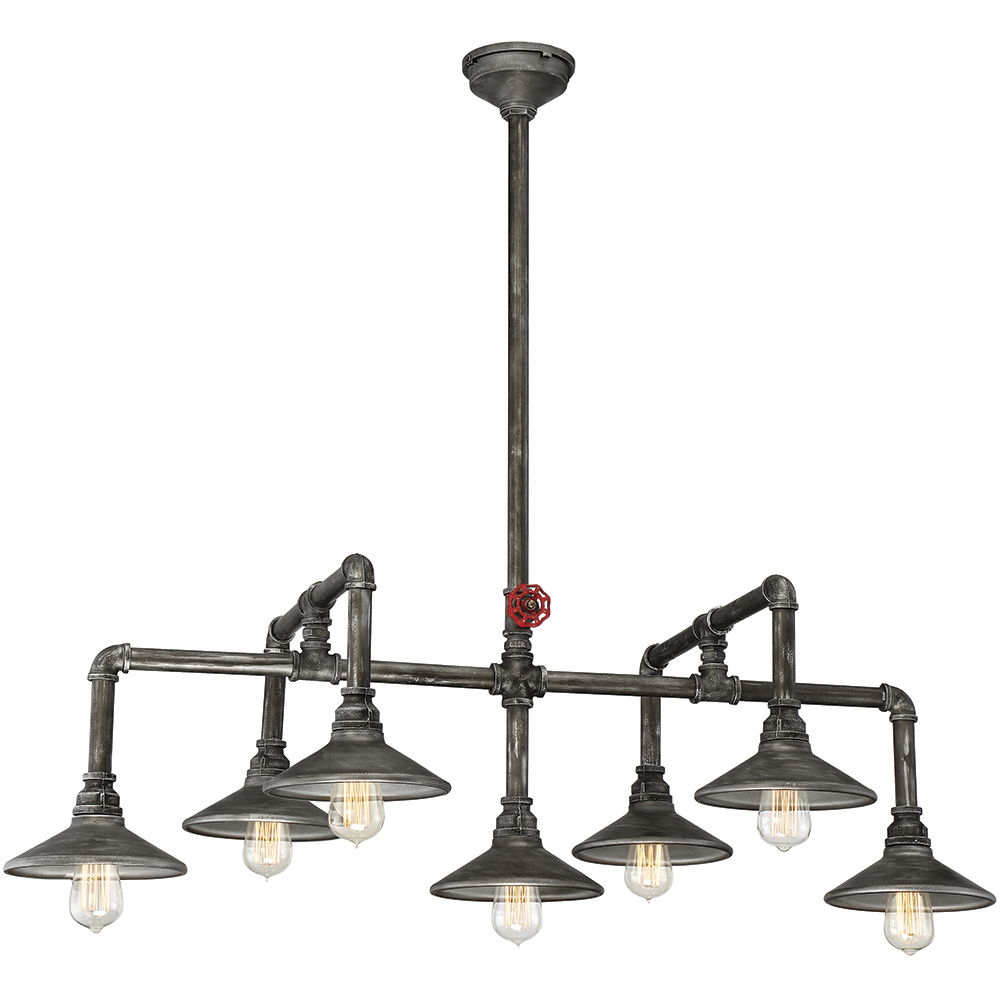 EuroFase 30031-012 Zinco 7 Light 26 inch Aged Silver
