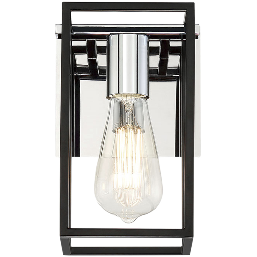 Stafford LED 6 inch Chrome/Black Wall Sconce Wall Light
