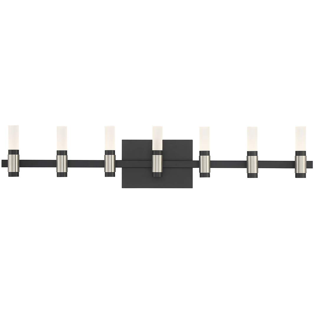 Albany LED 32.25 inch Silver and Black Vanity Light Wall Light