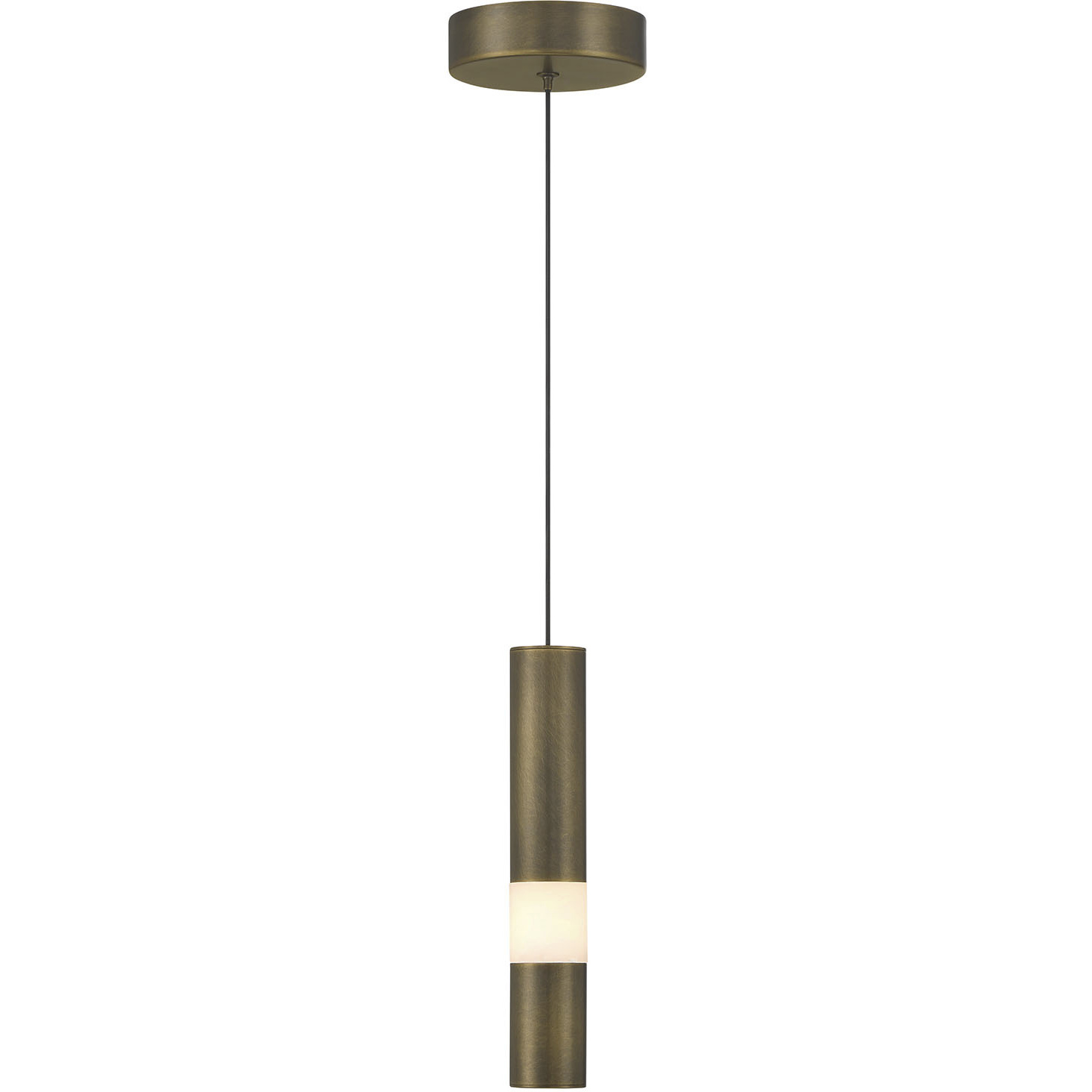 Ronda 1 Light 2 inch Weathered Brass Standard Pendant Ceiling Light