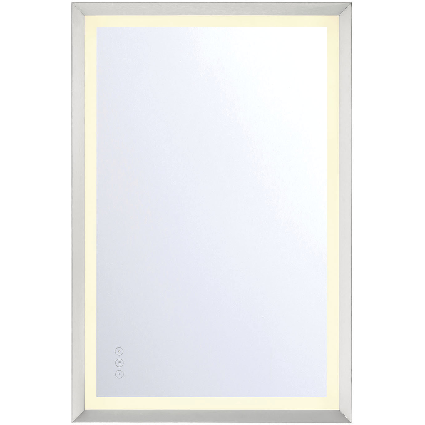Artell 36 X 24 inch Brushed Silver LED Mirror