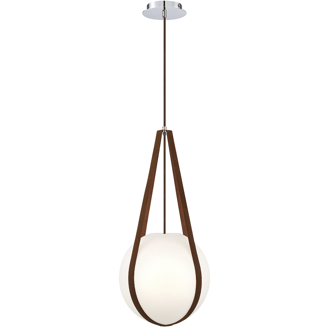 Rosemount 1 Light 12.25 inch Chrome Pendant Ceiling Light in White