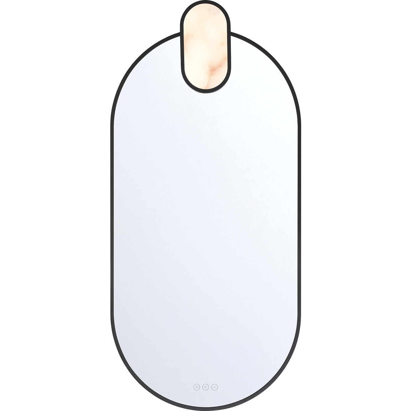 Mrissa 45 X 21 inch Matte Black LED Mirror