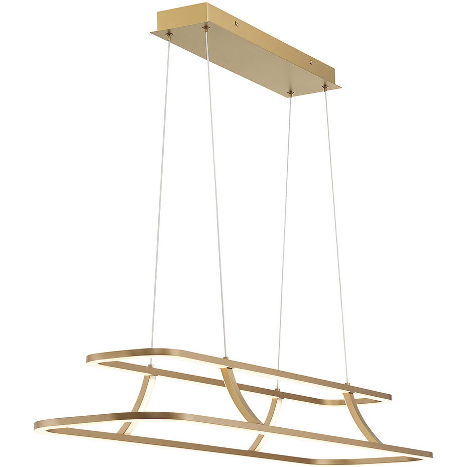 Cadoux Linear Chandelier Ceiling Light in Gold