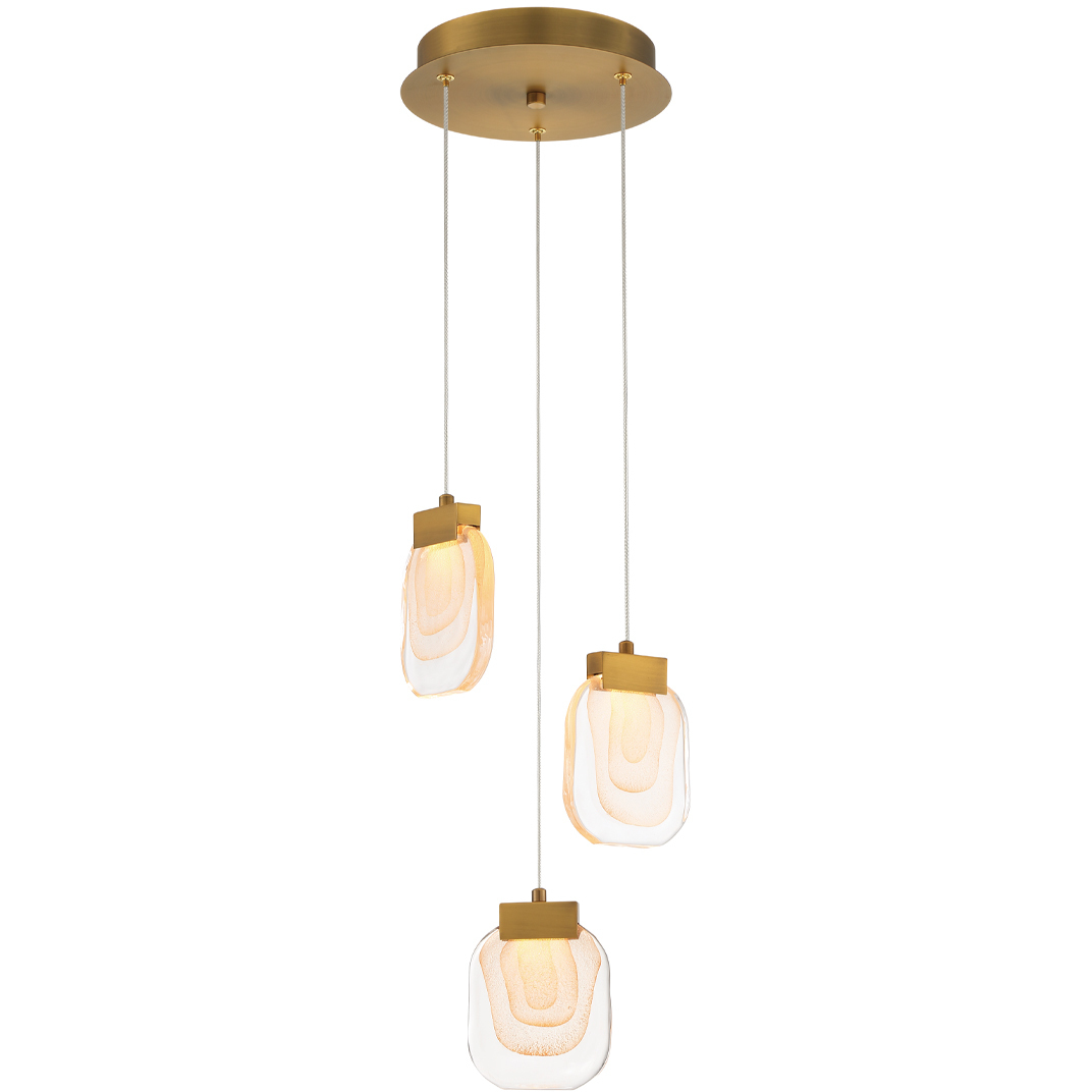 Eurofase 38042010 Paget LED 10 inch Gold Chandelier Ceiling Light
