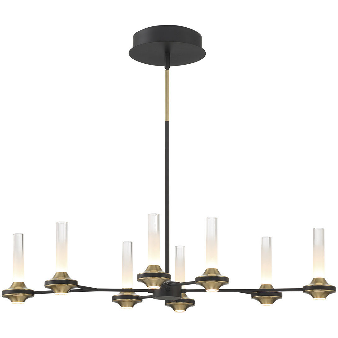 Torcia Linear Chandelier Ceiling Light in Black