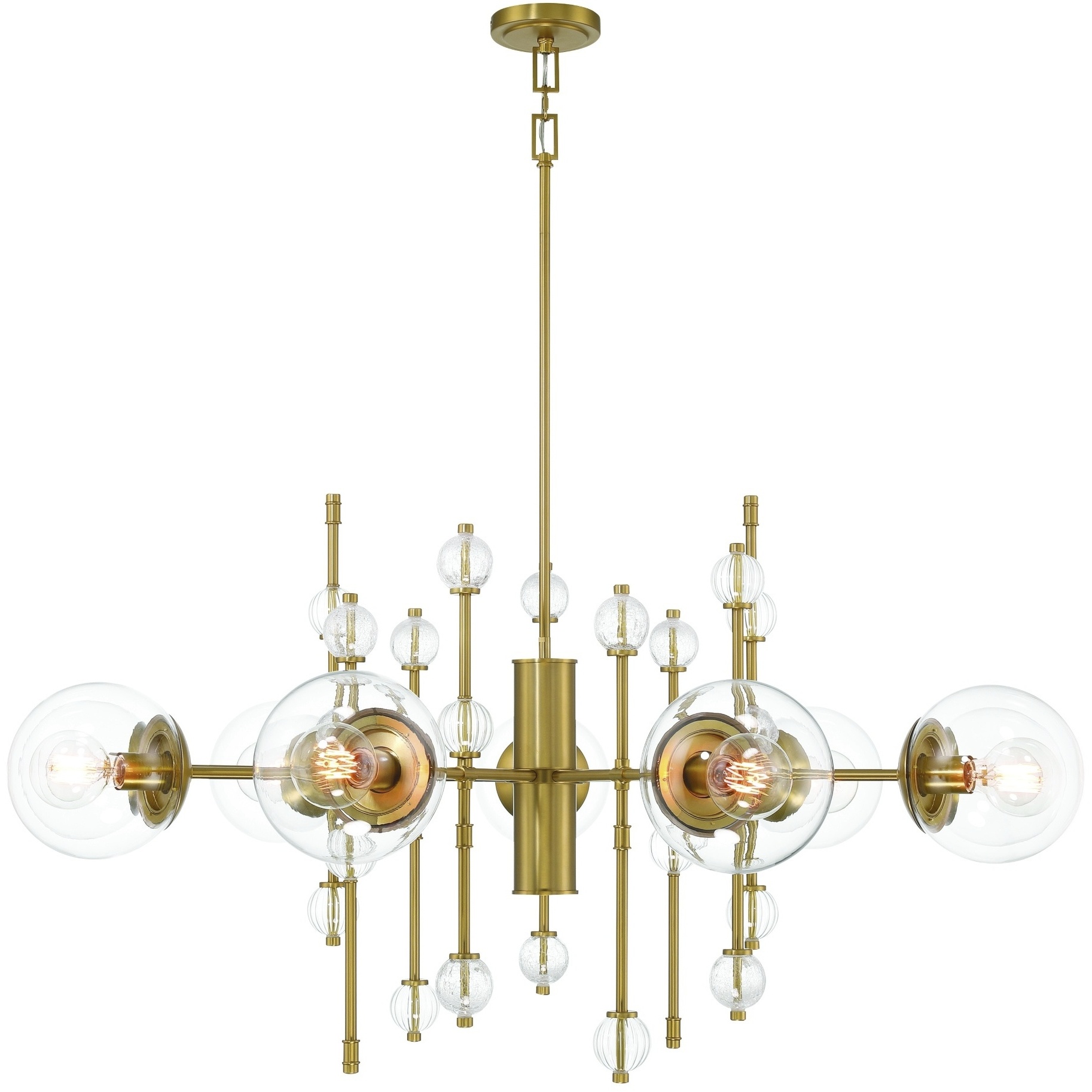Traiton 9 Light 48 inch Gold Chandelier Ceiling Light
