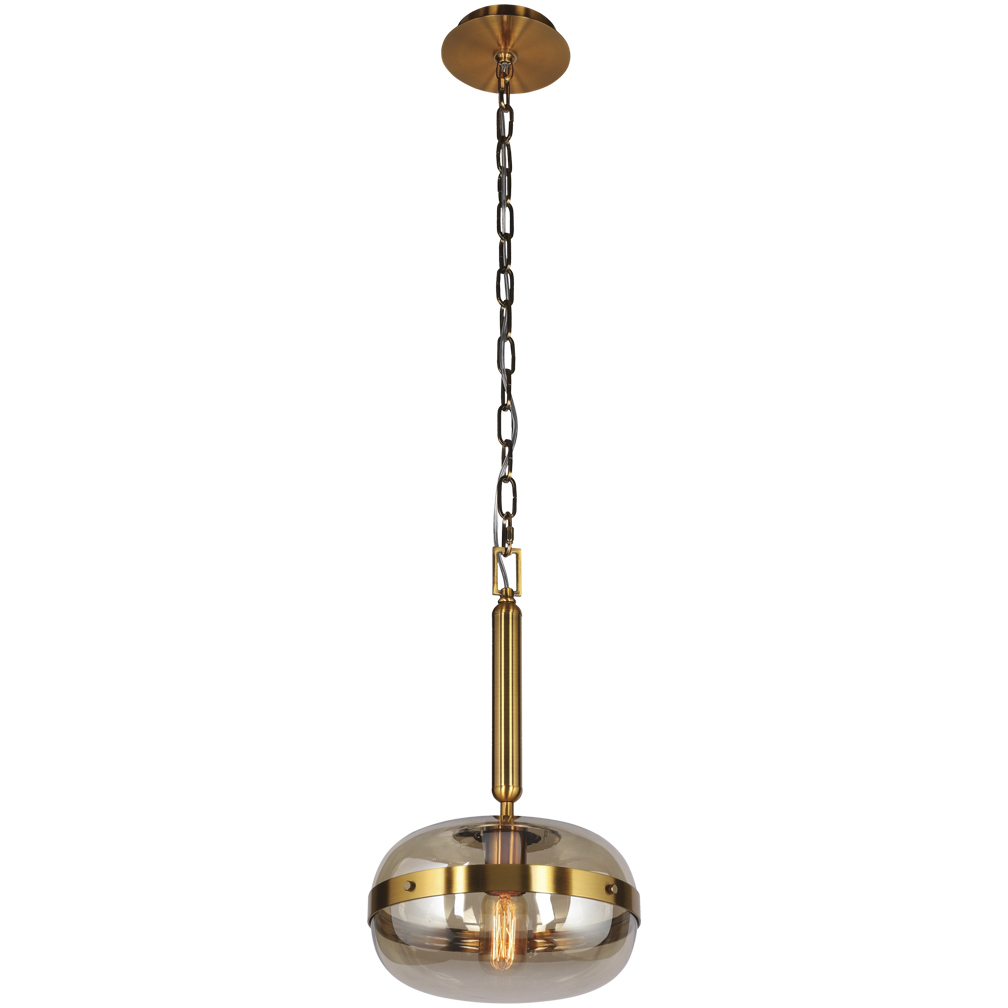 Nottingham 1 Light 10 inch Brass Pendant Ceiling Light, Small
