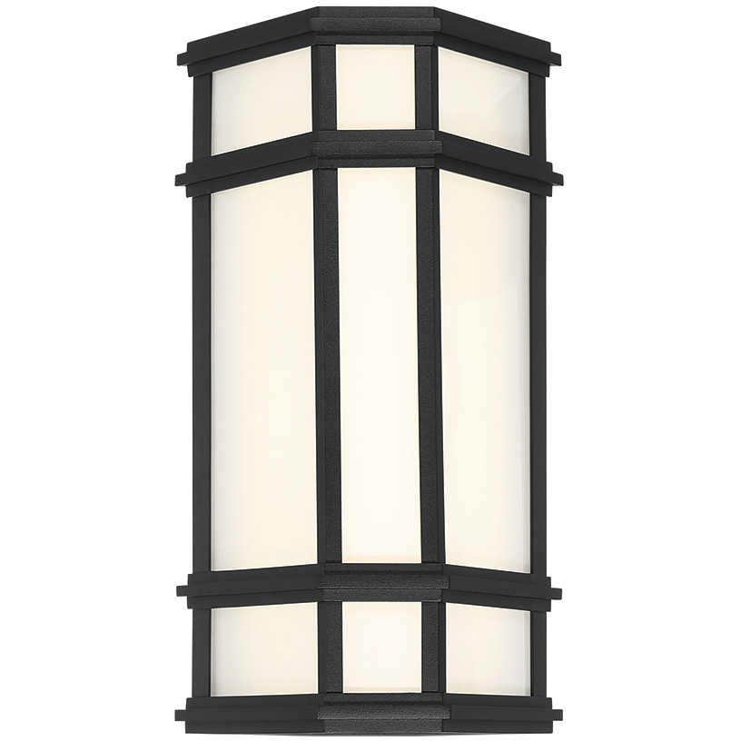 Monte 1 Light 14 inch Satin Black Outdoor LED Wall Sconce