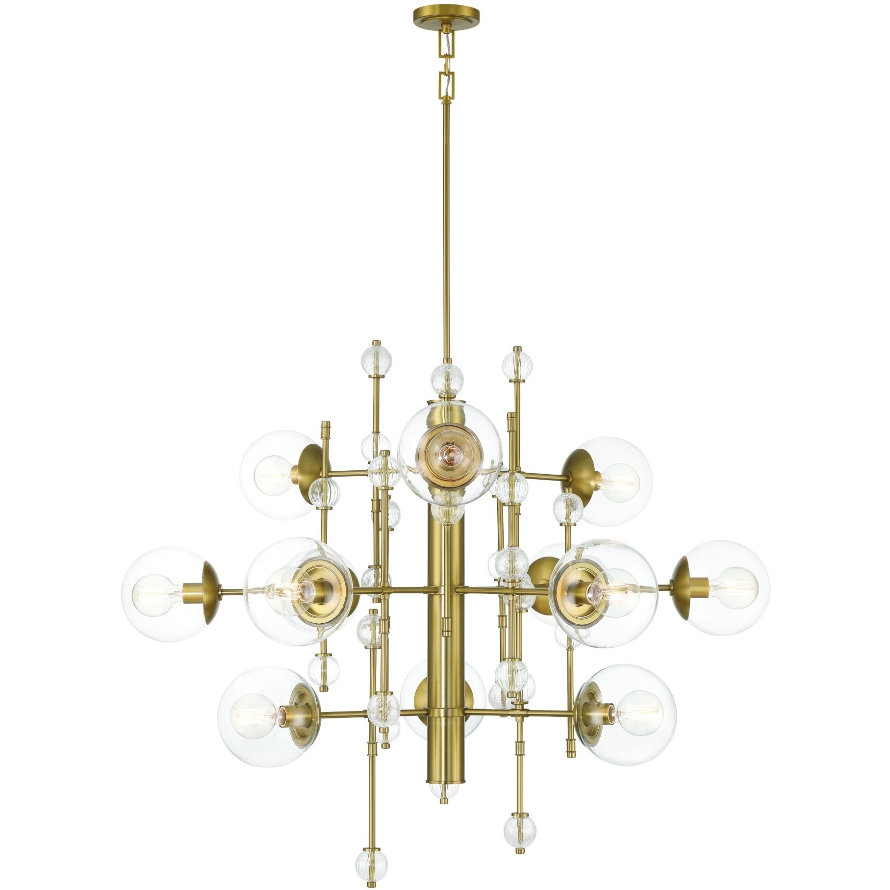 Traiton 12 Light 48 inch Gold Chandelier Ceiling Light