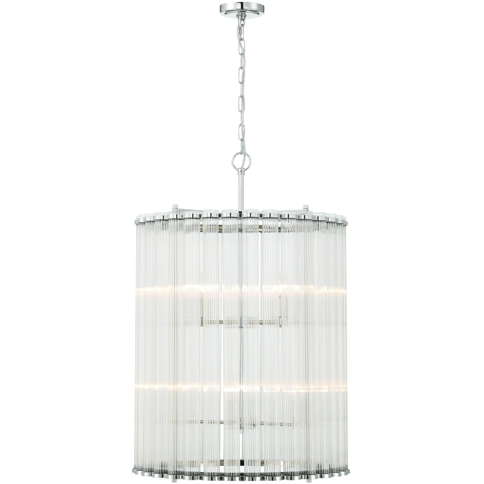 Glasbury 8 Light 22 inch Polished Nickel Chandelier Ceiling Light