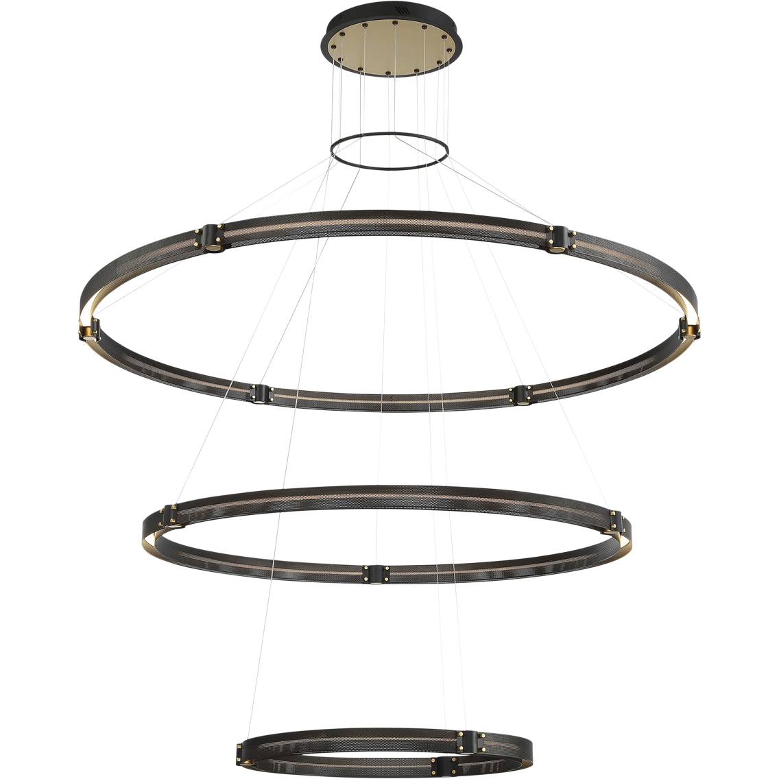 Admiral LED 61.75 inch Gold and Black Chandelier Ceiling Light