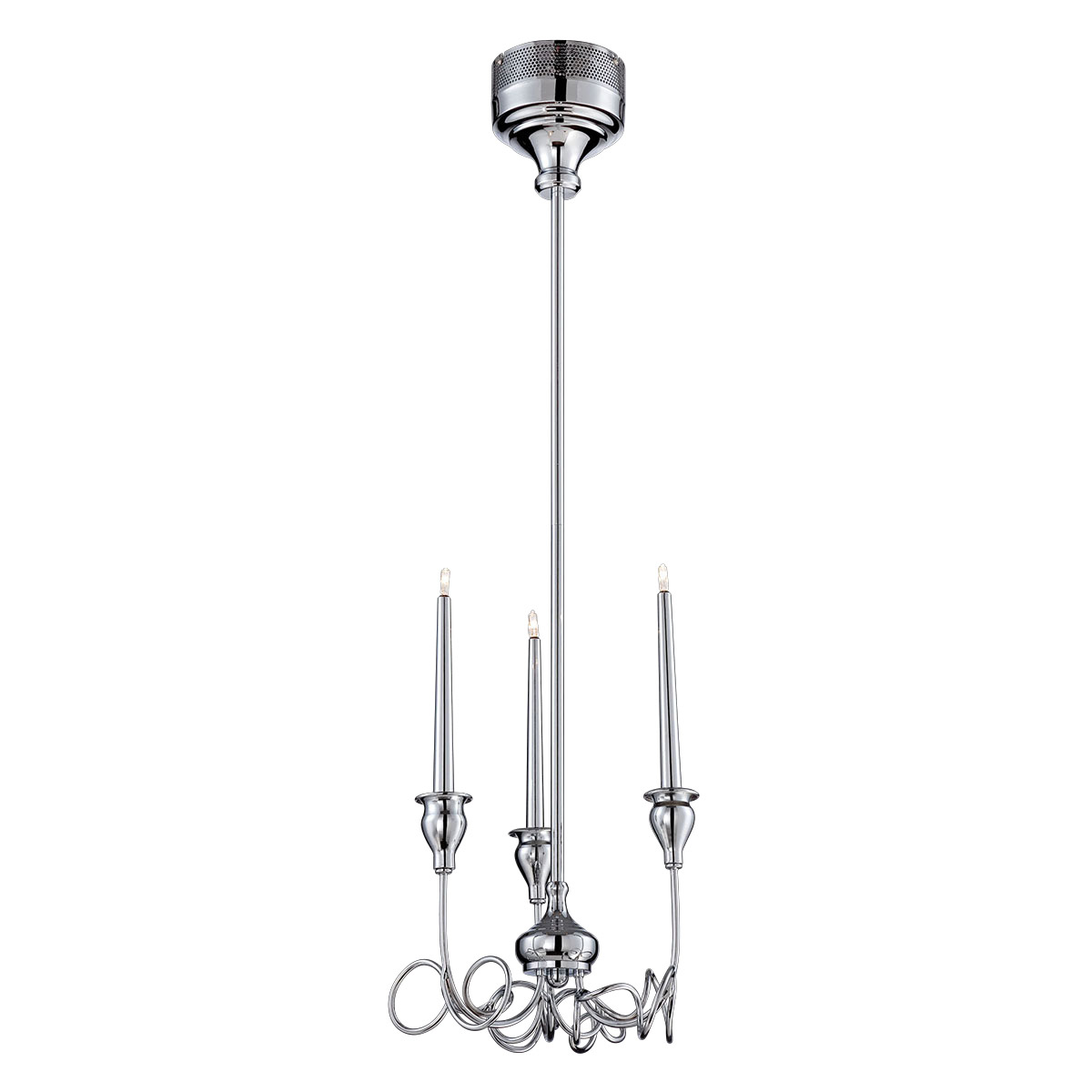Candela 3 Light 10.25 inch Chrome Chandelier Ceiling Light