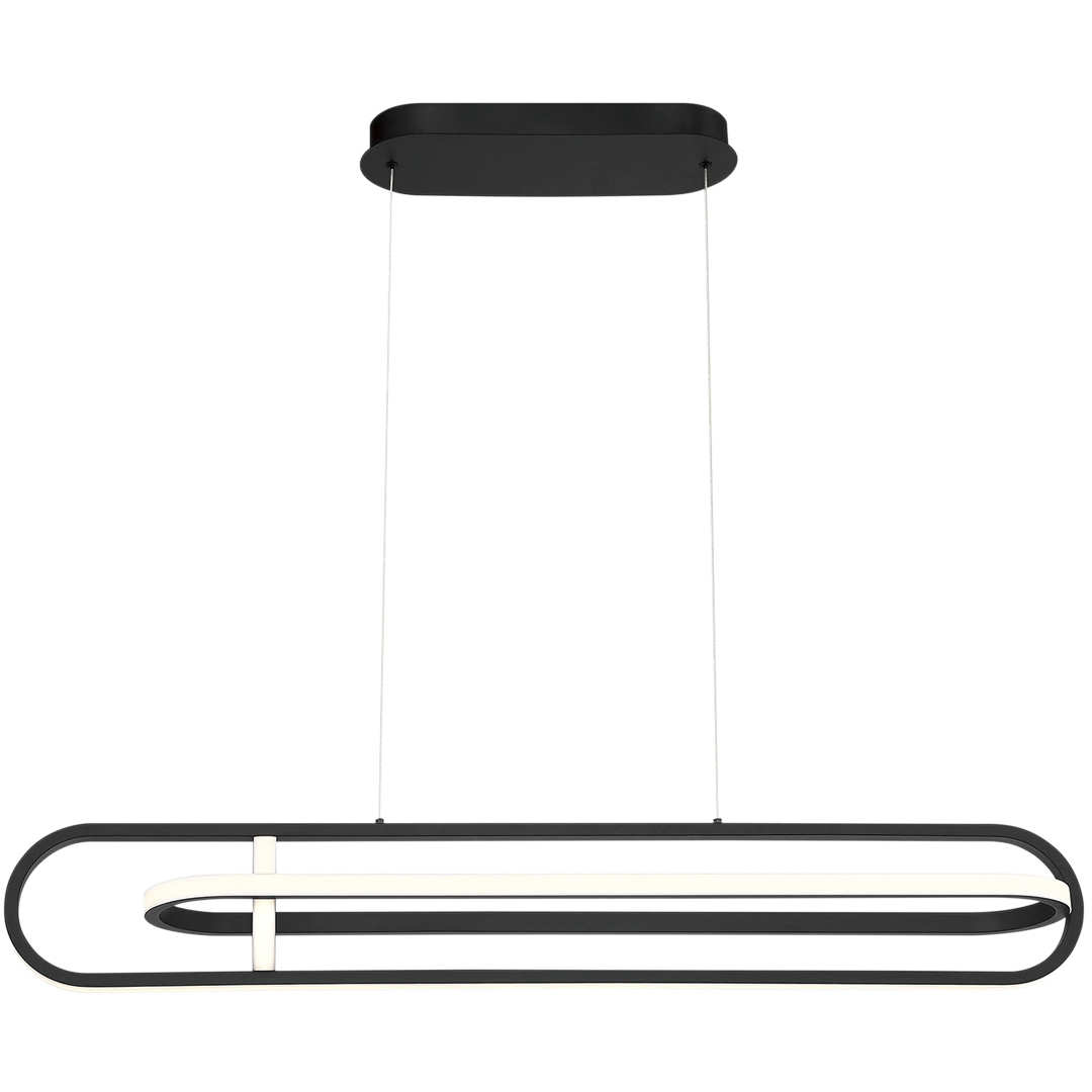 Demark Linear Chandelier Ceiling Light in Black