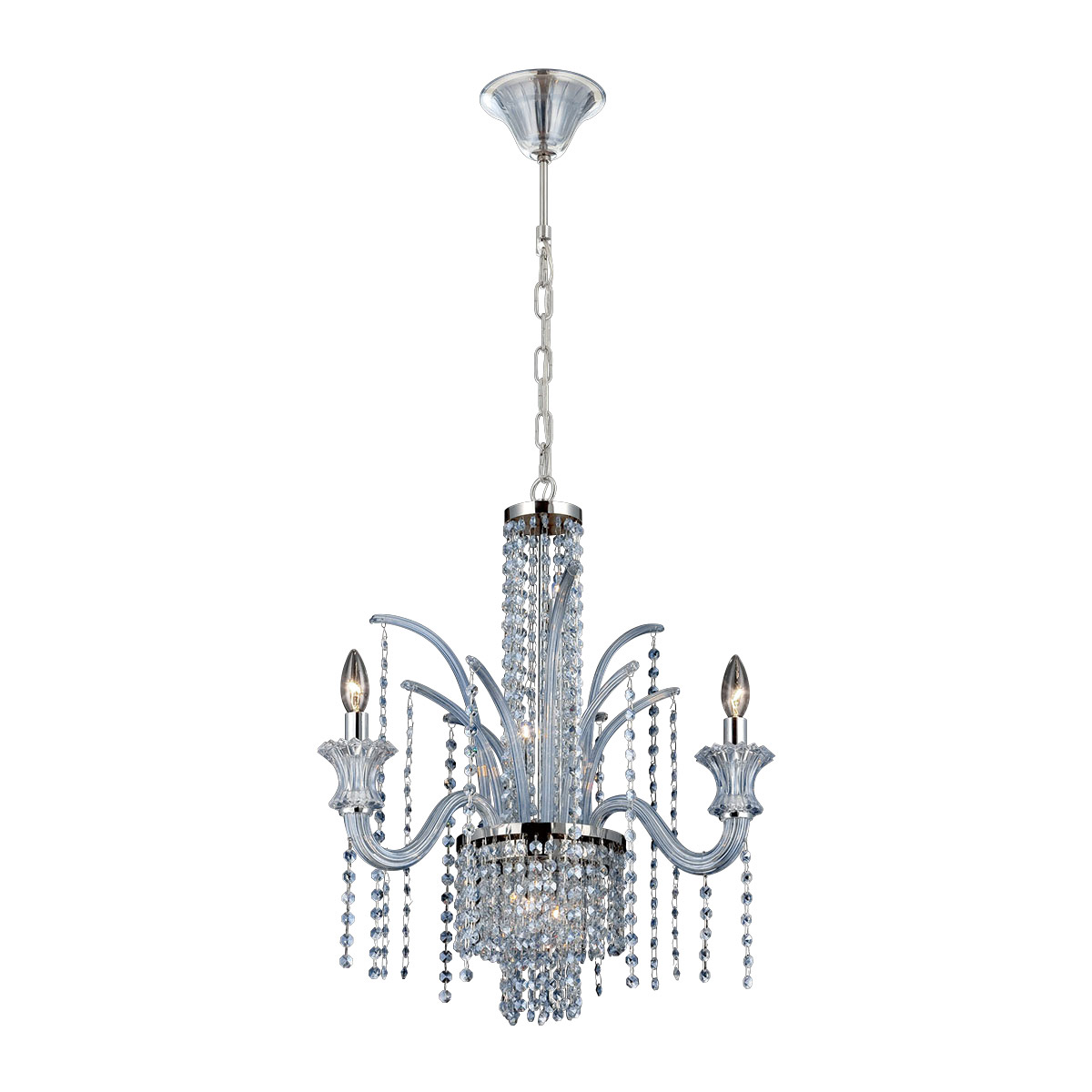 Nava 3 Light 23.25 inch Chrome Chandelier Ceiling Light