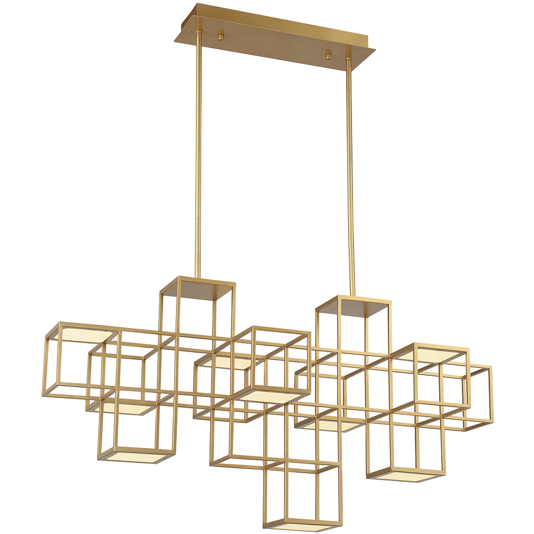 Ferro LED 15.5 inch Gold Chandelier Ceiling Light
