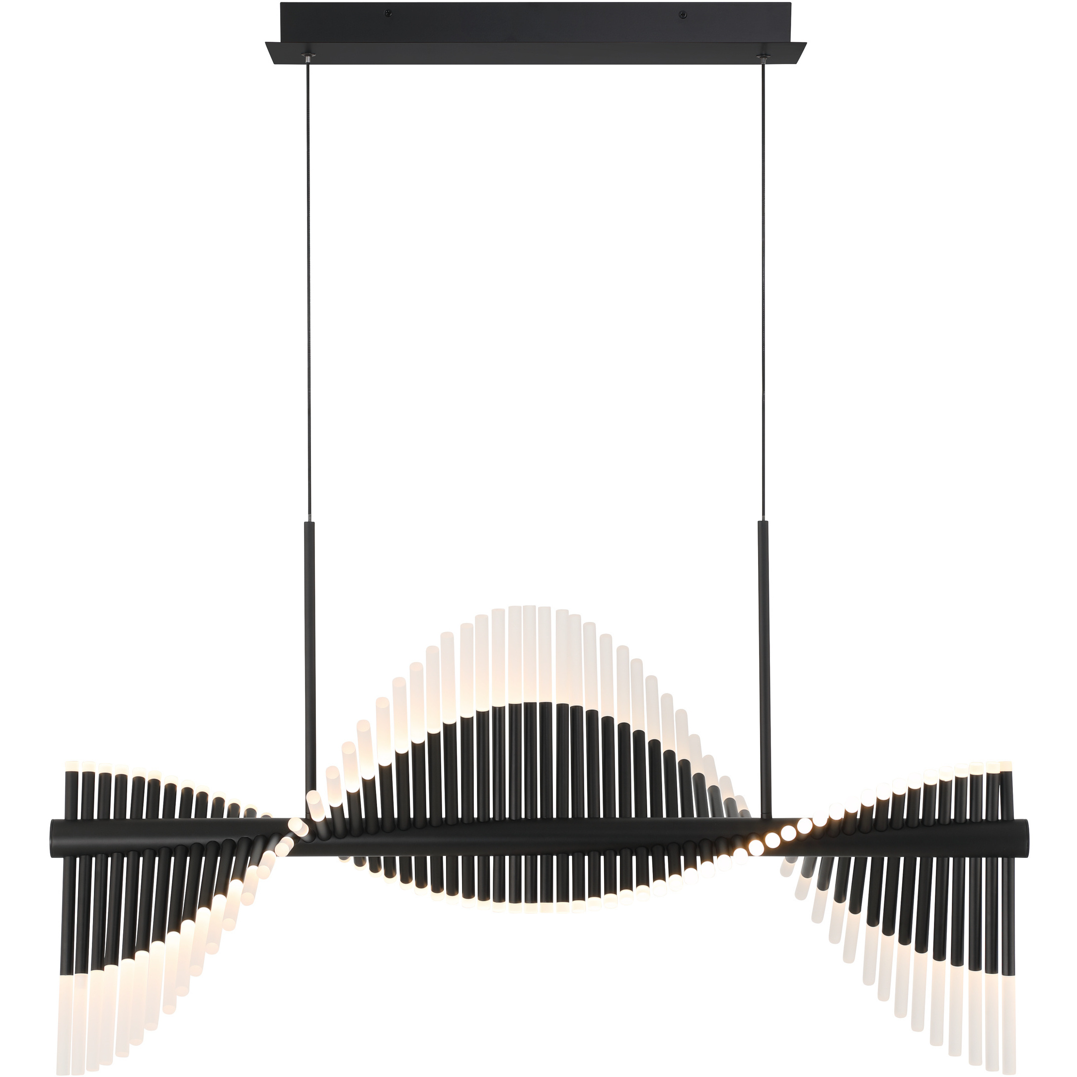 Voltik Linear Chandelier Ceiling Light in Black