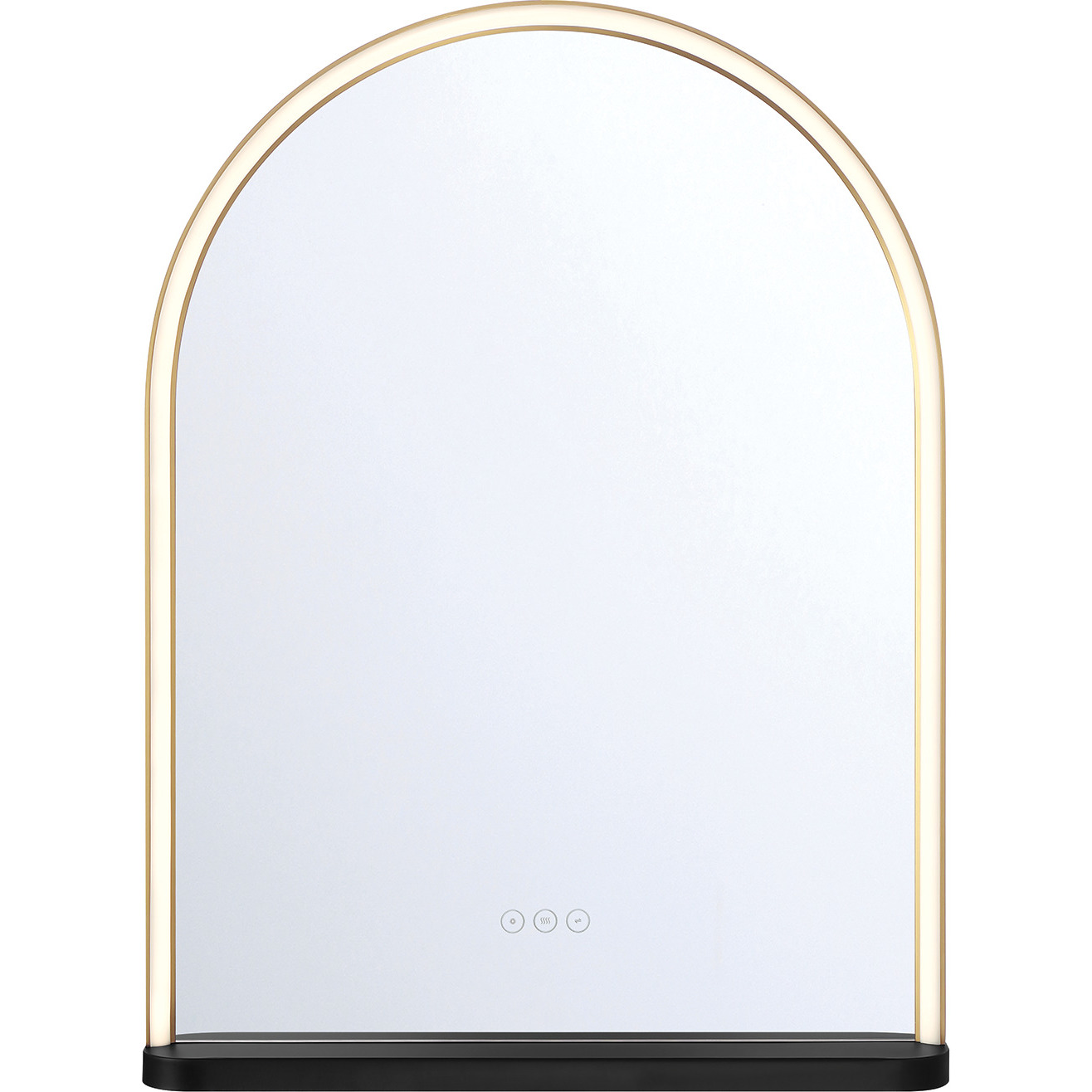 Serin 32 X 24 inch Gold-Black Mix LED Mirror in Gold and Black