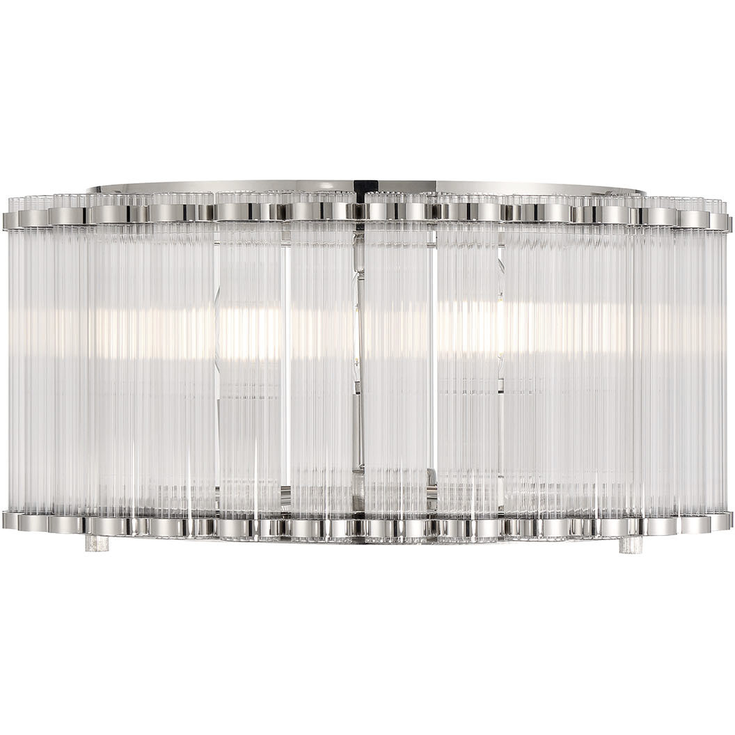 Glasbury 5 Light 17.75 inch Polished Nickel Flush Mount Ceiling Light