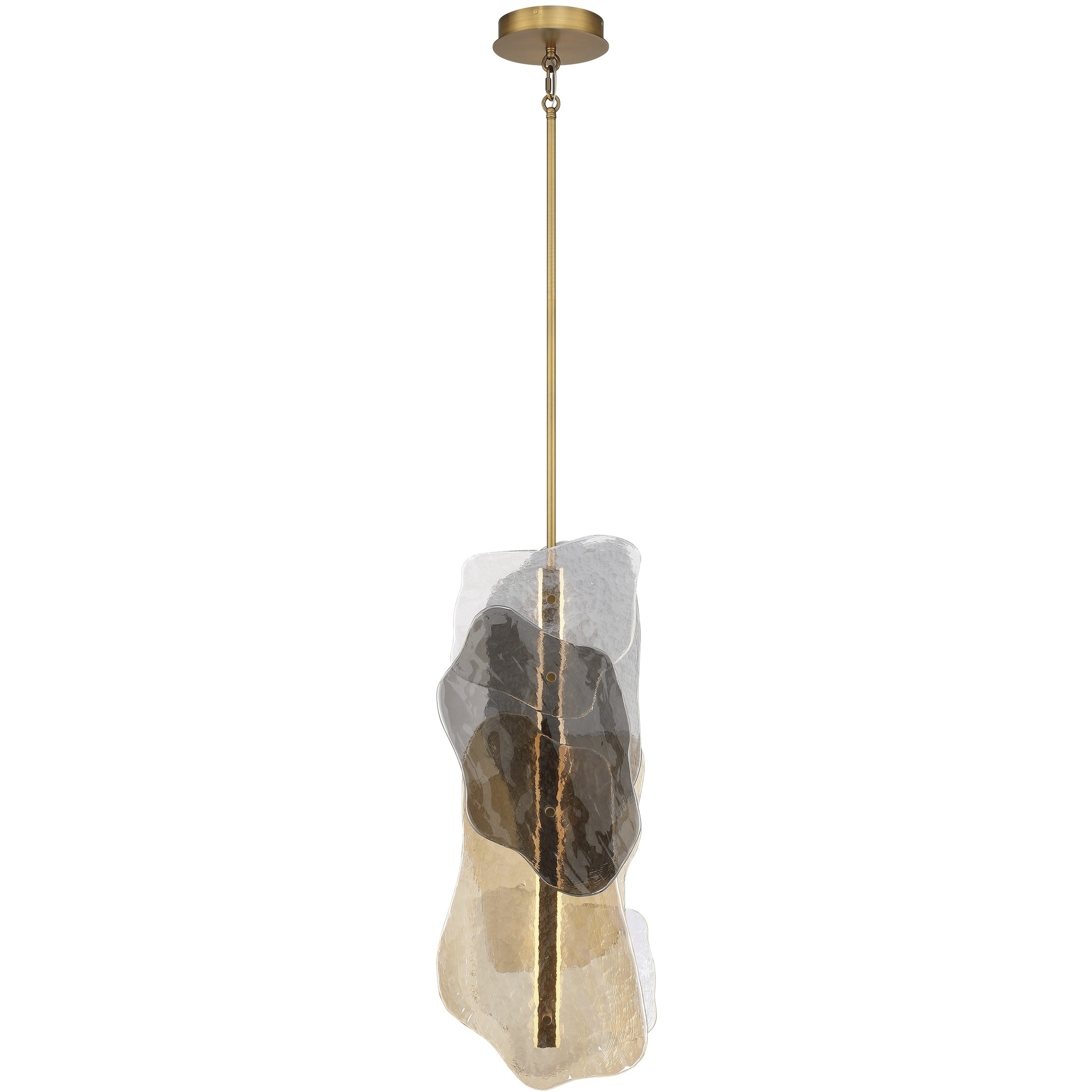 Grotto 1 Light 8.5 inch Antique Brass Standard Pendant Ceiling Light