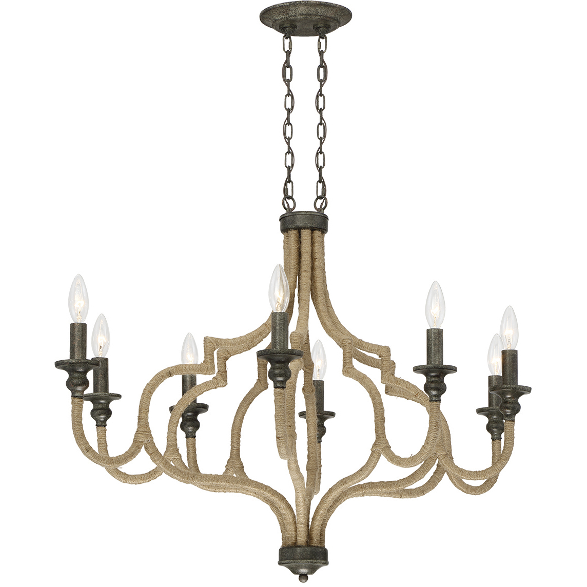 Corda 25.25 inch Oil Rubbed Bronze Chandelier Ceiling Light
