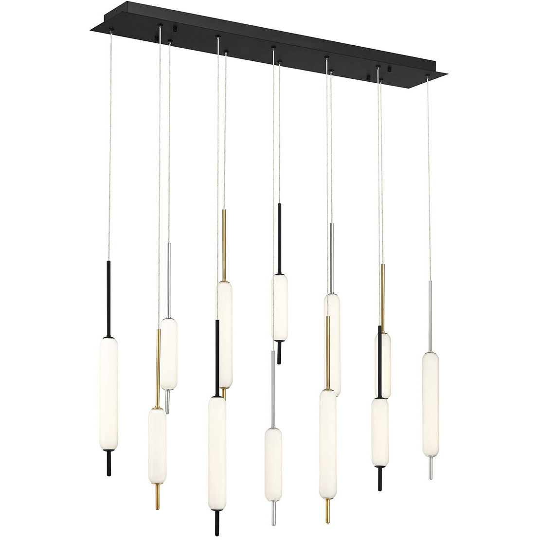 Cumberland LED 7.25 inch Mix Chandelier Ceiling Light in Antique Brass/Black