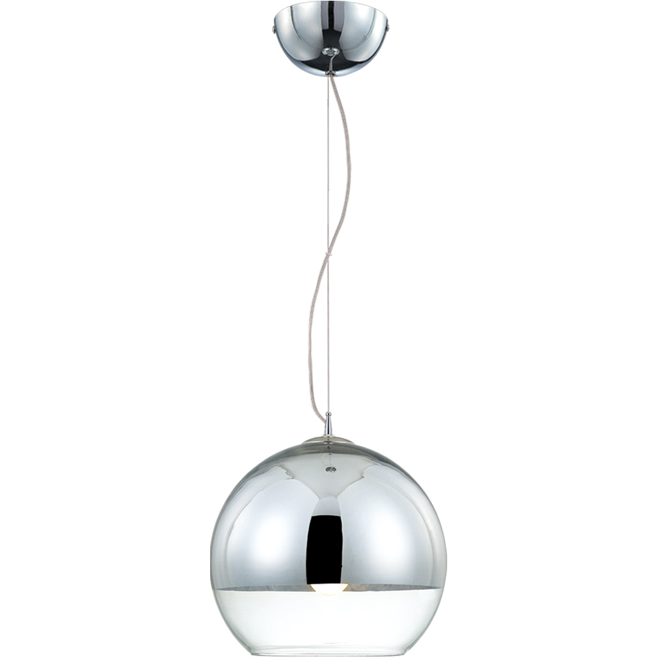 Chromos 1 Light 9.75 inch Chrome Mini Pendant Ceiling Light, Small