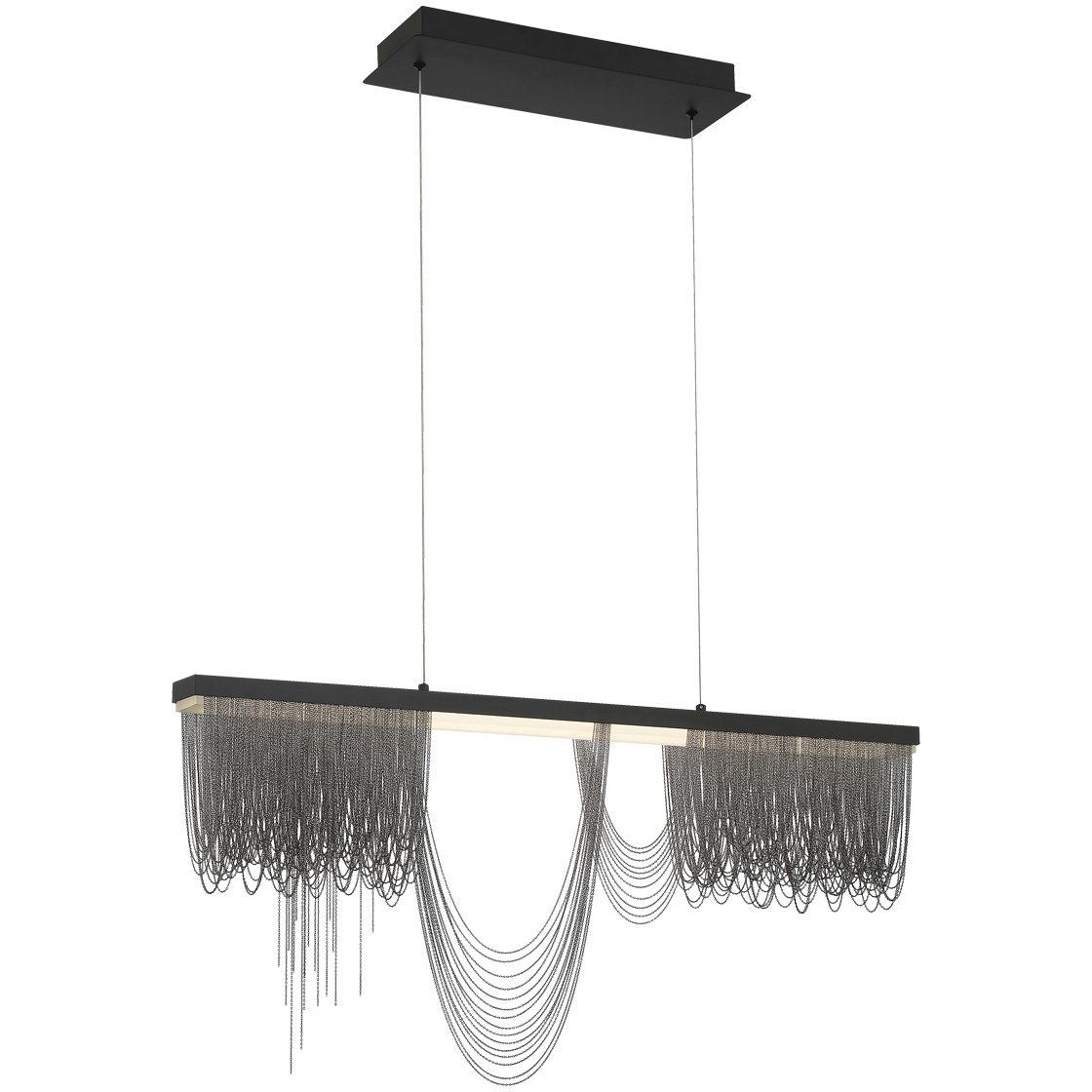 Tenda LED 2.75 inch Painted Brushed Black Chandelier Ceiling Light