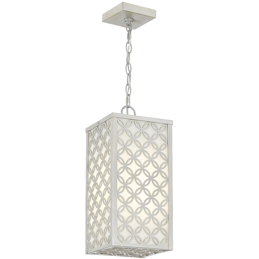 Clover 1 Light 7.5 inch Aged Silver Outdoor LED Pendant