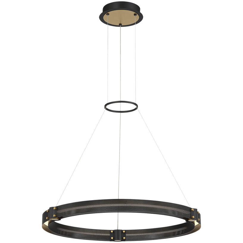 Admiral LED 28.5 inch Gold and Black Pendant Ceiling Light, Small