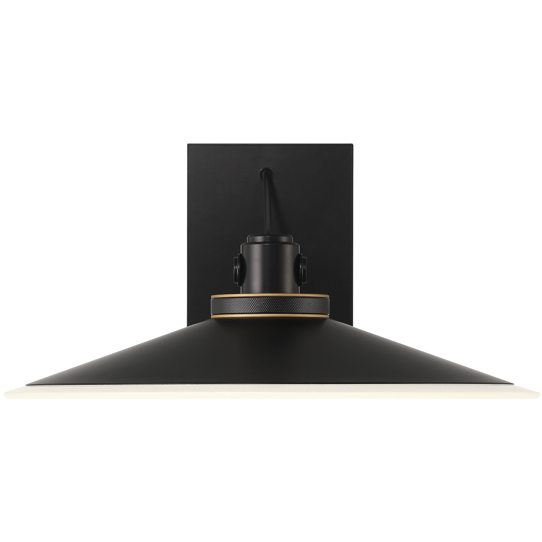Deckard 1 Light 8.5 inch Gold and Black Outdoor Wall Lantern
