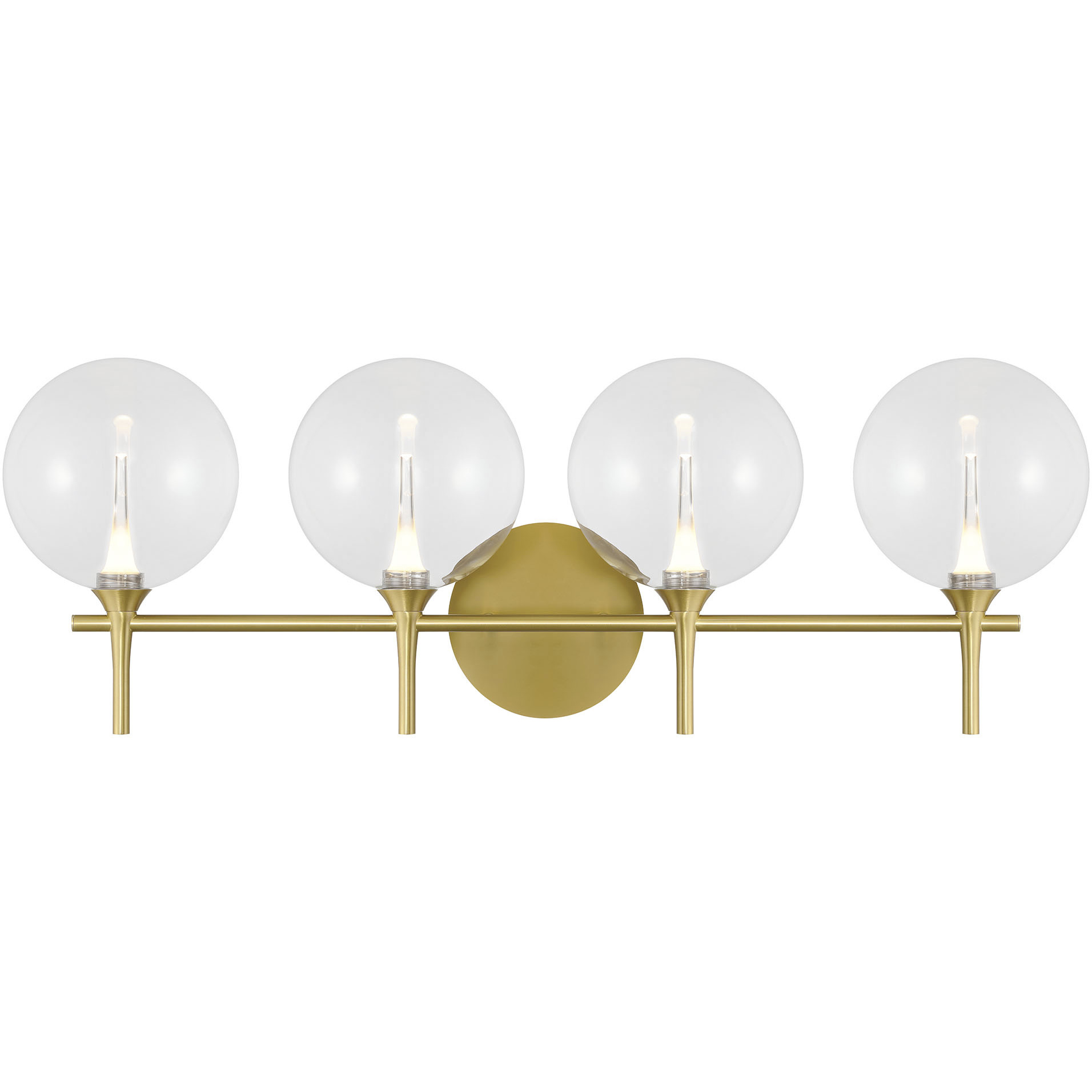 Iissa 4 Light 29.5 inch Gold Vanity Light Wall Light in Clear