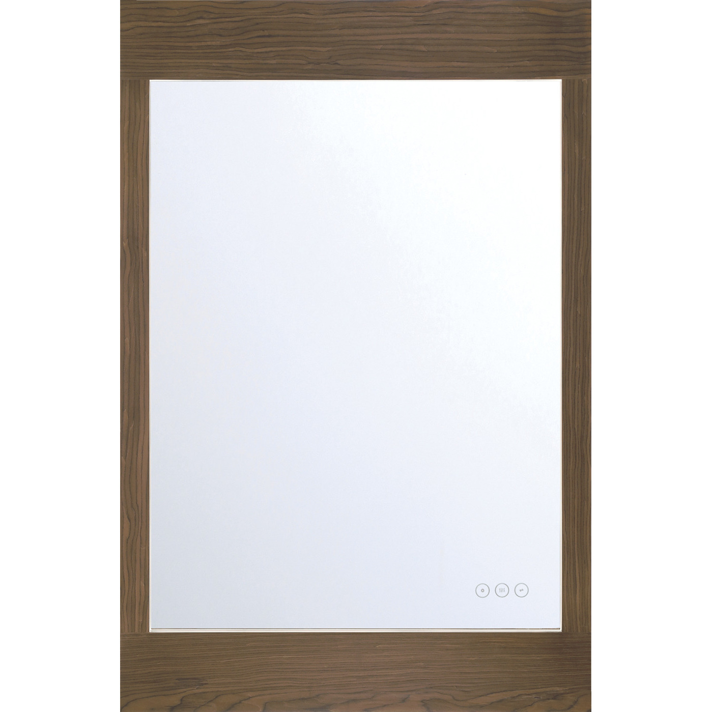 Mogano 36 X 24 inch Dark Walnut LED Mirror