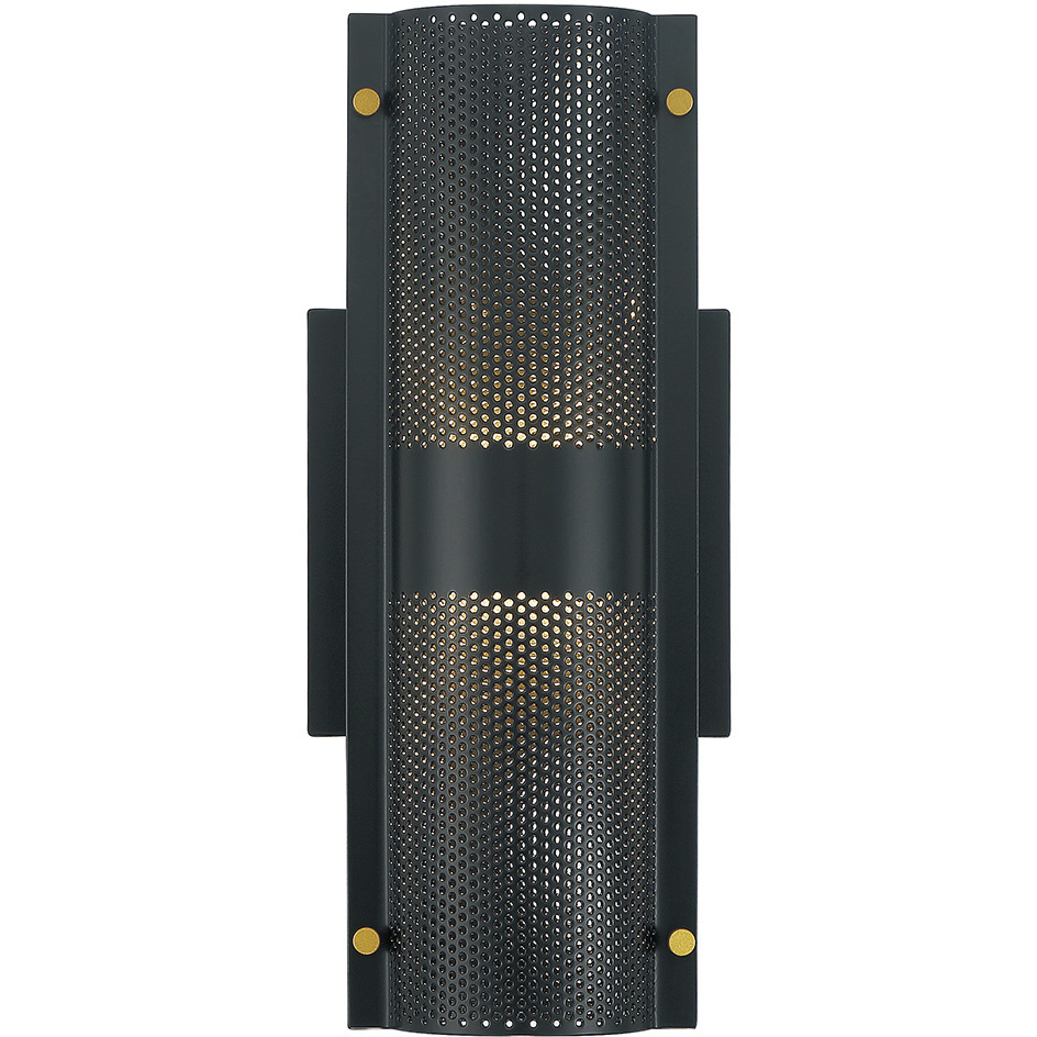 Westcliffe LED 12 inch Gold and Black Outdoor Wall Sconce