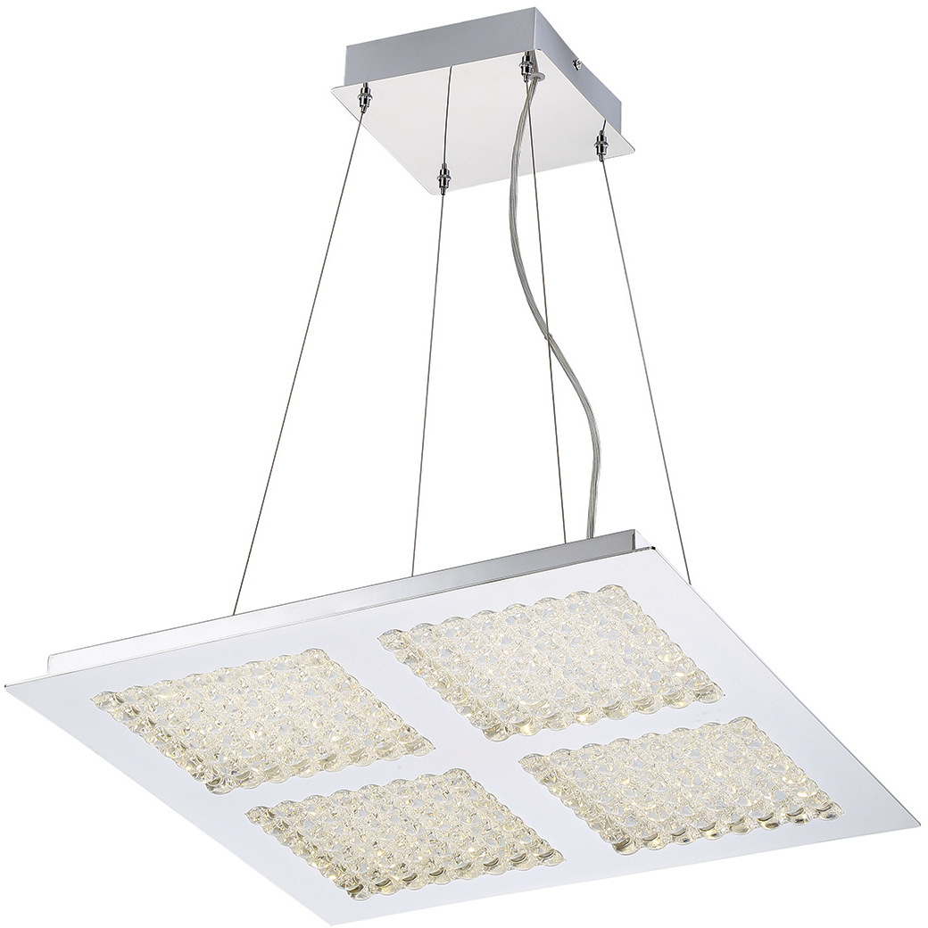 Denso LED 22 inch Chrome Chandelier Ceiling Light