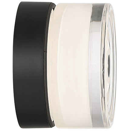 Sternn LED 5 inch Matte Black Outdoor Surface Mount in Clear Smooth